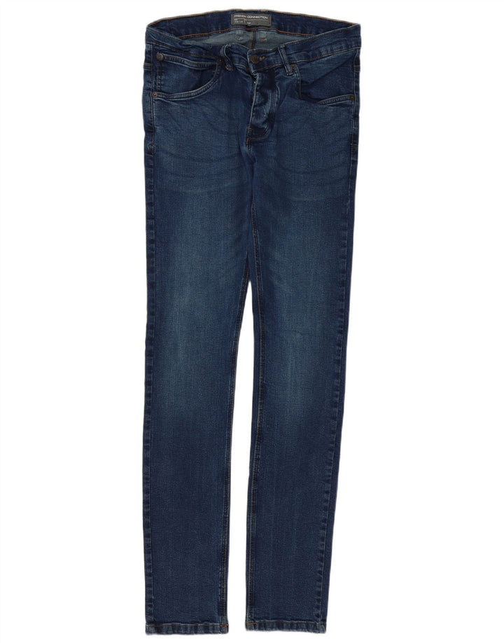 French Connection Herren Slim Jeans W32 L34 Blaue Baumwolle