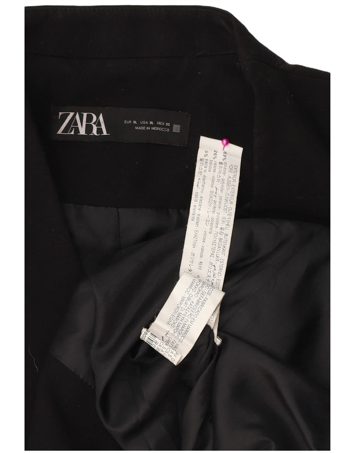Zara Damen Blazerjacke UK 18 XL Schwarz Polyester