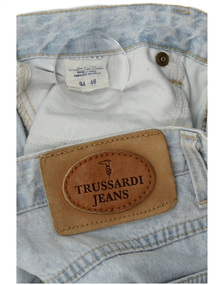 Trussardi Herren-Cropped-Jeans W34 L25 Blaue Baumwolle
