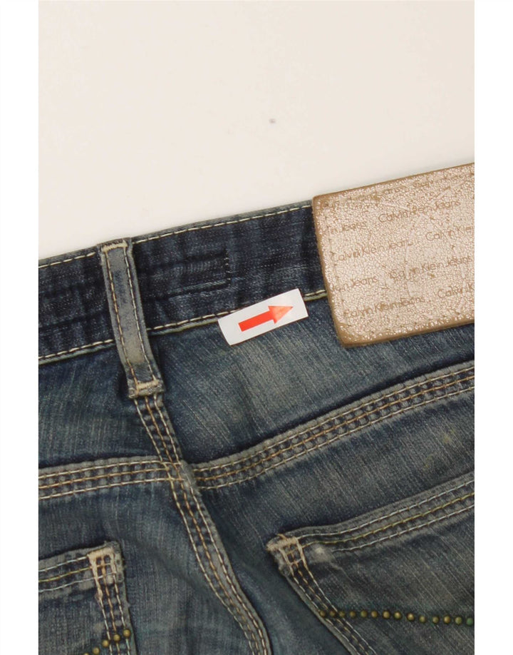 Calvin Klein Damen Slim Jeans W26 L33 Blaue Baumwolle