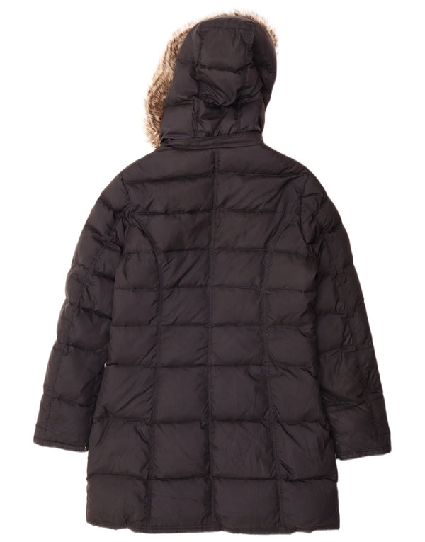 Tommy Hilfiger Wattierter Damenmantel mit Kapuze, UK 14, Mittelmarineblau, Polyester