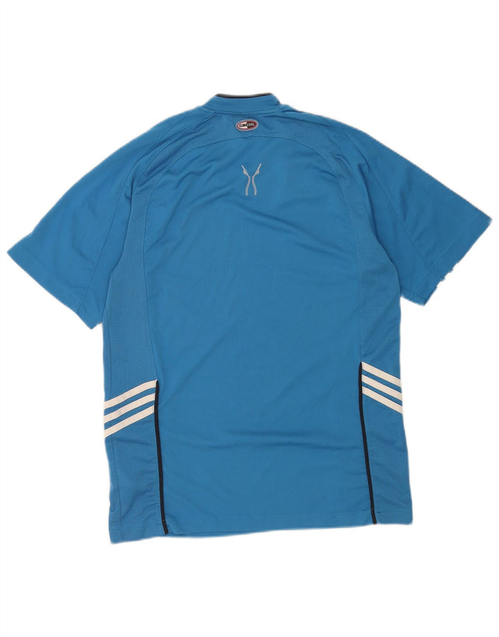 Adidas Herren T-Shirt Top Small Blau Colourblock Polyester