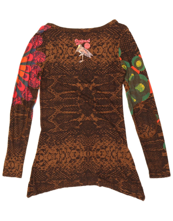 Desigual Womens Graphic Tunic Top UK 10 Small Mehrfarbig mit Blumenmuster