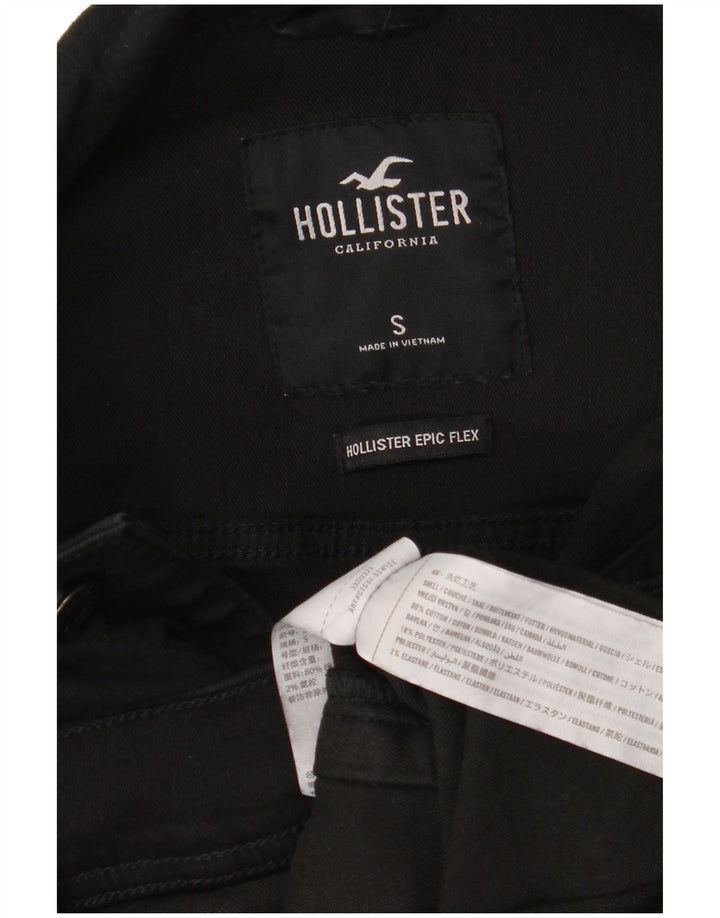 Hollister Herren Jeansjacke UK 36 Small Schwarz Baumwolle
