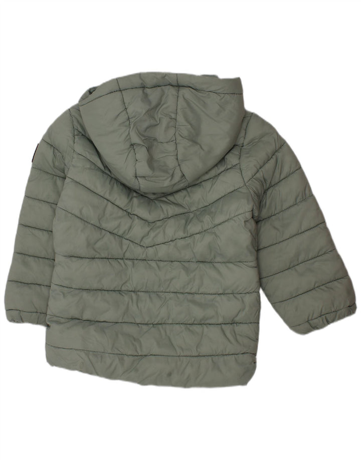 DKNY Baby-Mädchen-Kapuzenjacke, 18–24 Monate, grünes Nylon