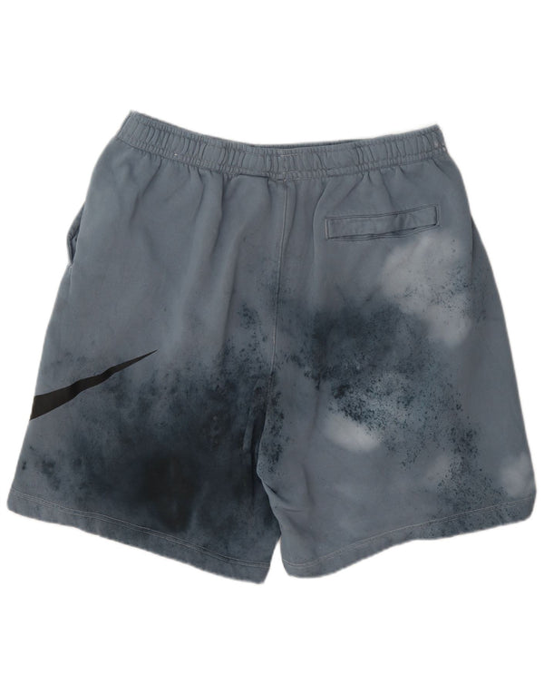 Nike Herren Acid Wash Sport Shorts 2XL Blau gepunktete Baumwolle