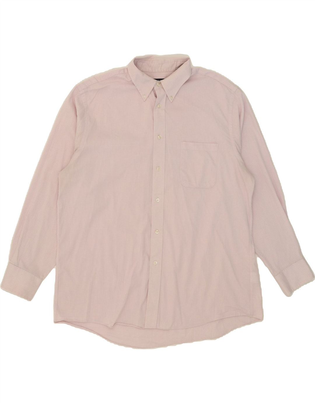CHAPS Mens Comfort Fit Regular Fit Shirt Size 17 1/2 XL Pink Gingham Vintage Chaps and Second-Hand Chaps from Messina Hembry 