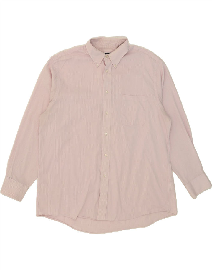 CHAPS Mens Comfort Fit Regular Fit Shirt Size 17 1/2 XL Pink Gingham Vintage Chaps and Second-Hand Chaps from Messina Hembry 