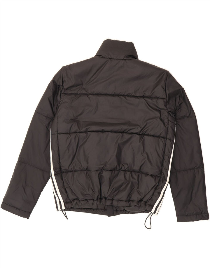ADIDAS Womens Loose Fit Padded Jacket UK 12 Medium  Black Vintage Adidas and Second-Hand Adidas from Messina Hembry 