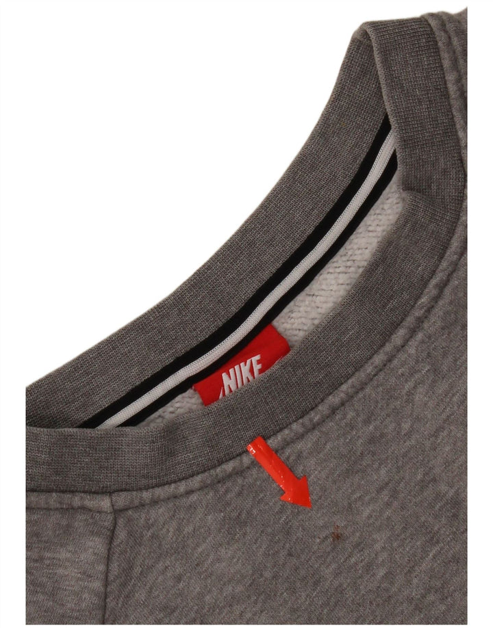 Nike Damen-Sweatshirt in Übergröße, Gr. 10, Größe S, Grau, Baumwolle