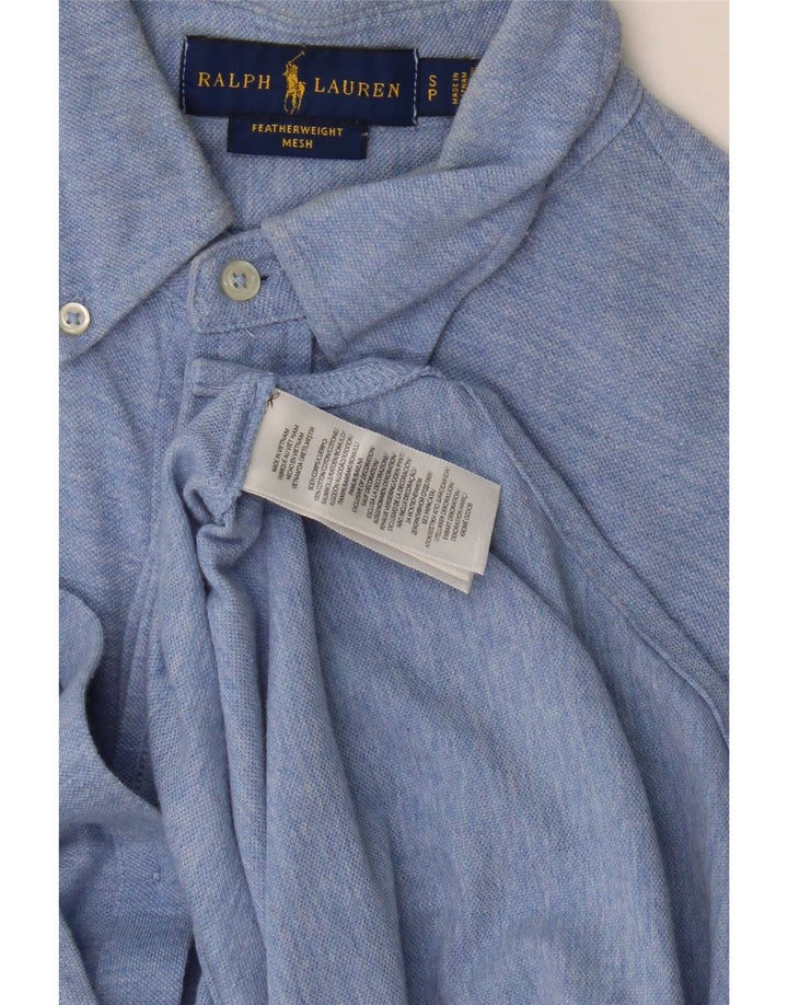 Ralph Lauren Herren-Hemd, klein, aus blauer Baumwolle