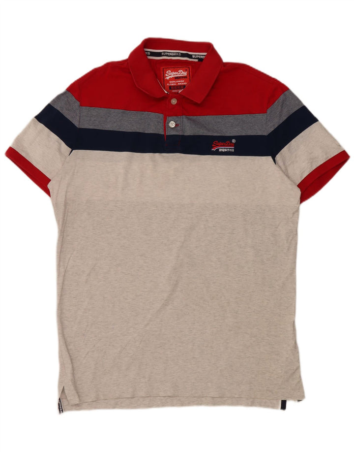 Superdry Herren-Poloshirt XL, mehrfarbig, Colourblock-Baumwolle