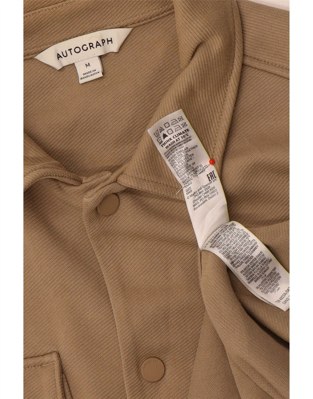 Autograph Herren-Utility-Jacke, UK 38, mittelbeige Baumwolle