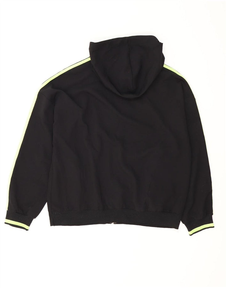 ZARA Damen-Pullover mit Kapuze, übergroß, mit Reißverschluss, Gr. 40, Größe L, Schwarz, Polyester