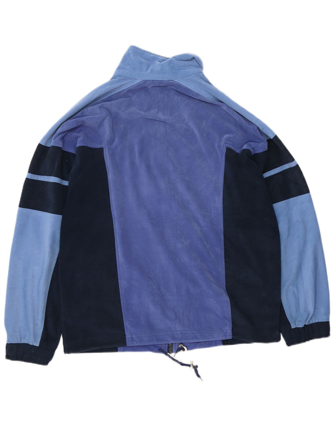 Lotto Herren-Trainingsanzug aus Velours, mittleres Marineblau, Farbblock-Polyester