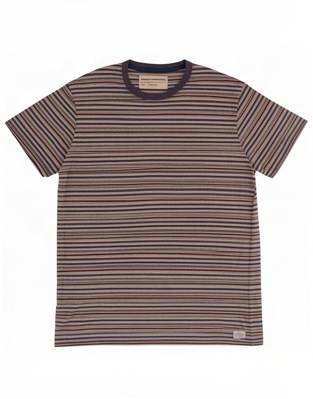 French Connection Herren-T-Shirt-Oberteil, groß, mehrfarbig, Nadelstreifen