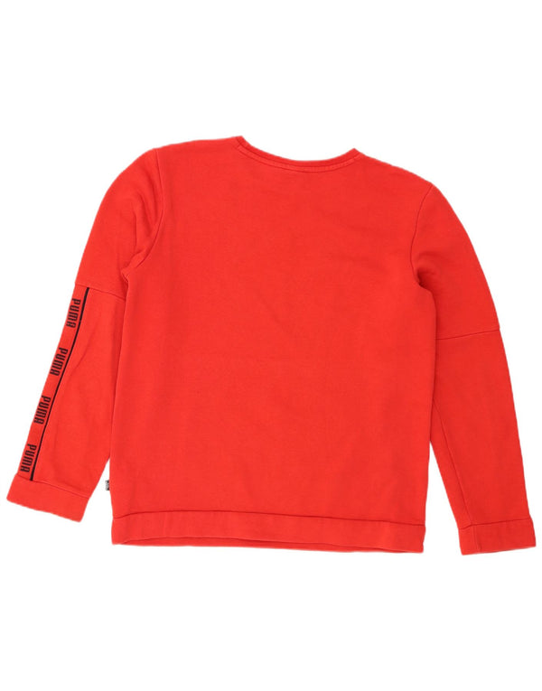 Puma Jungen Grafik-Sweatshirt-Pullover 15–16 Jahre, rote Baumwolle