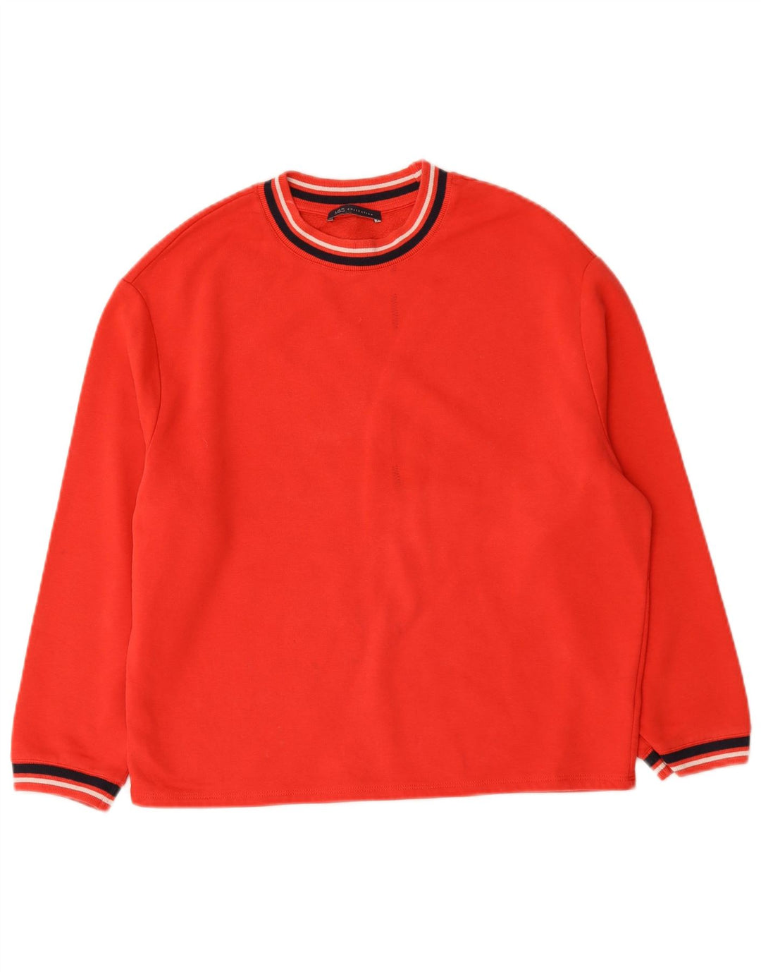 Marks & Spencer übergroßer Damen-Sweatshirt-Pullover, Gr. 10, Größe S, Rot, Baumwolle
