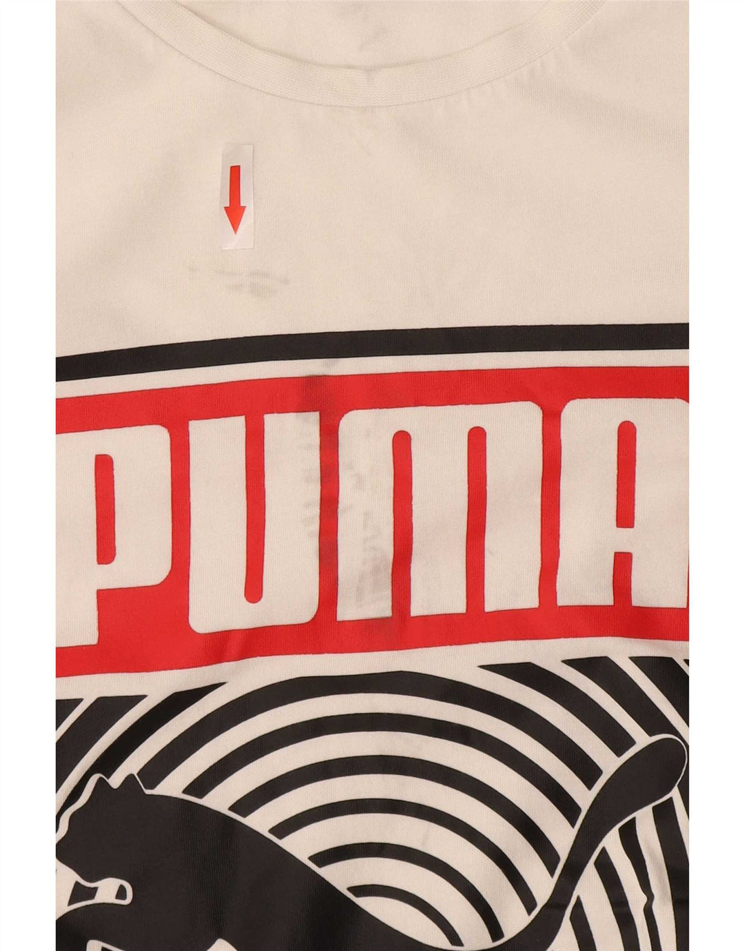 Puma Herren-T-Shirt mit Grafik, groß, aus weißer Baumwolle