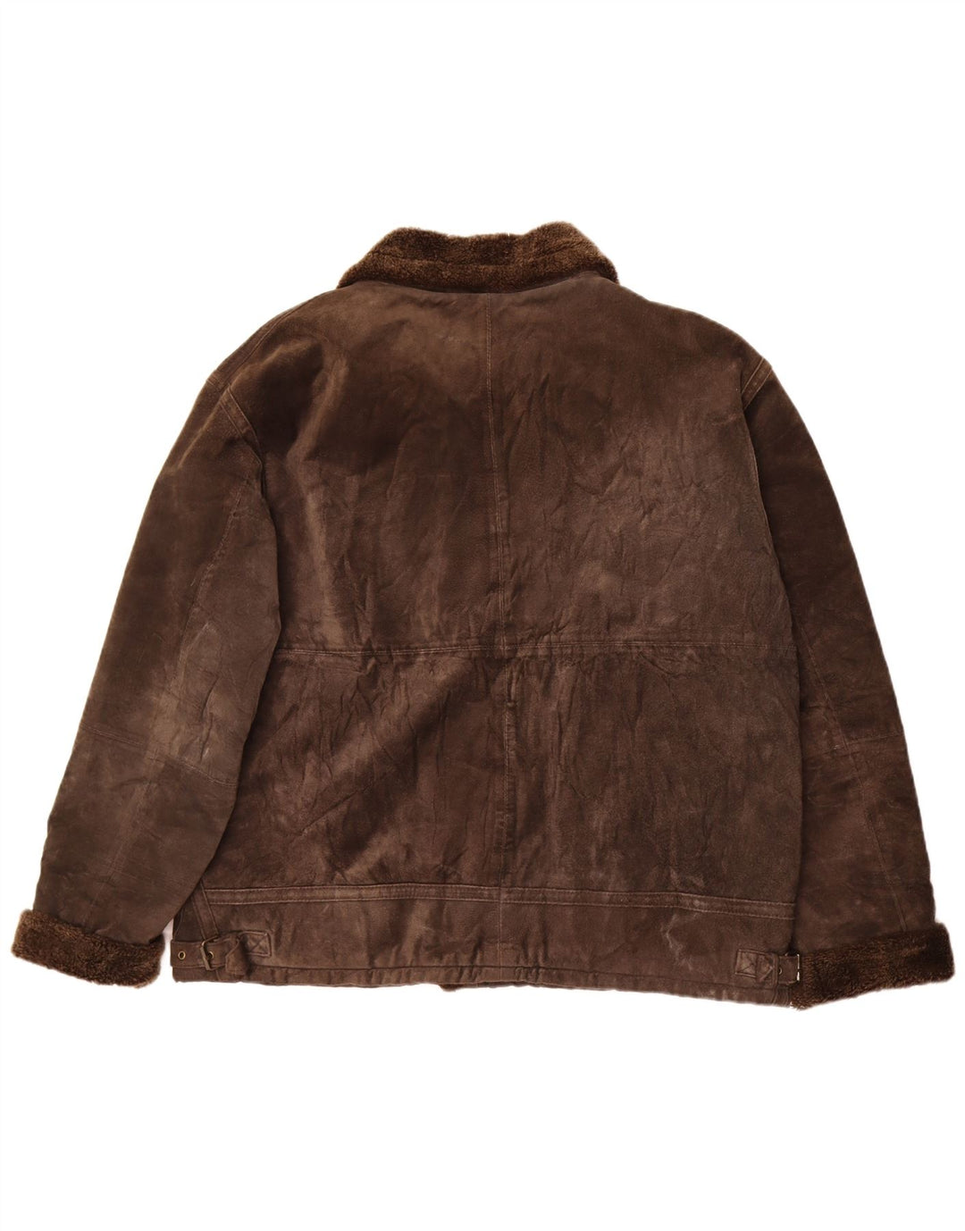 TCM Damen Shearling Jacke UK 28/30 3XL Braunes Leder