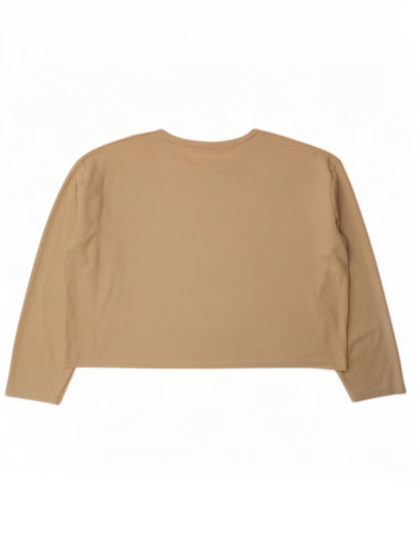 Zara Herren Loose Fit Top Langarm Large Beige