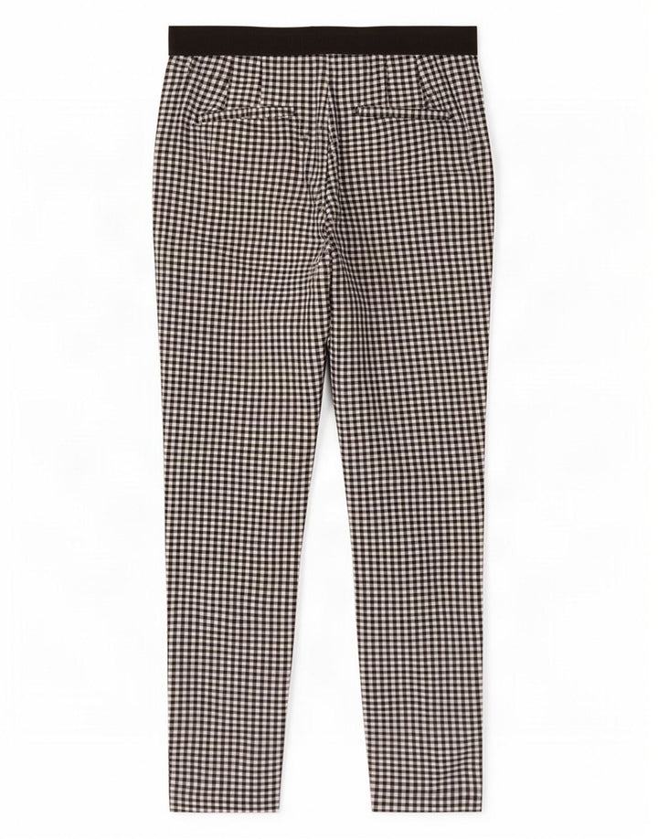 Zara Slim Chino-Hose für Damen, Größe S, W27, L27, Schwarz, Gingham