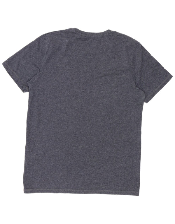 Jack & Jones Mens T-Shirt Top Medium Navy Blue Cotton
