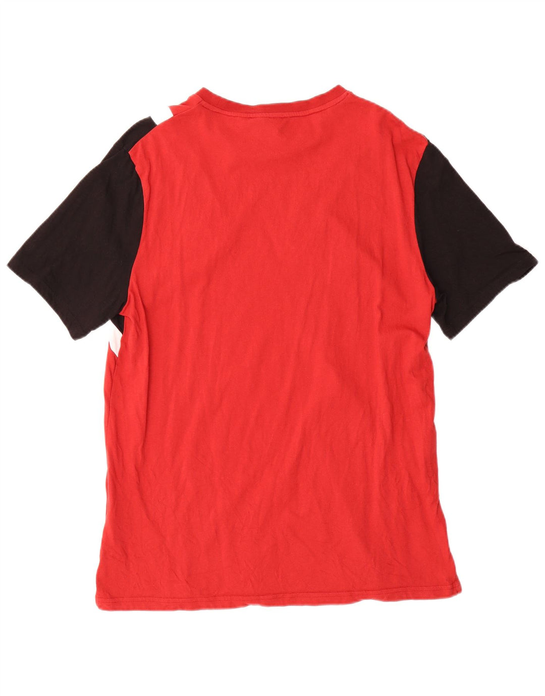 Lyle & Scott Herren-T-Shirt-Oberteil aus mittelroter Colourblock-Baumwolle