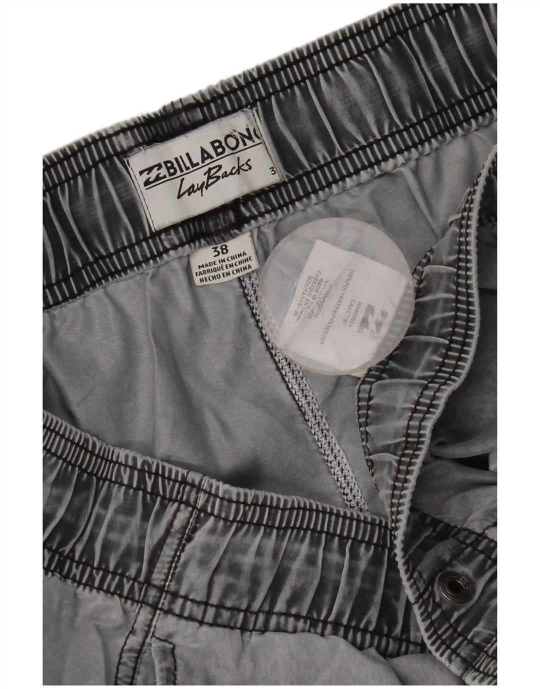 Billabong Herren Badeshorts XL Grau gestreift aus Polyester