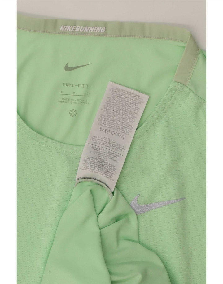 Nike Herren Dri Fit T-Shirt Top Small Grün Polyester
