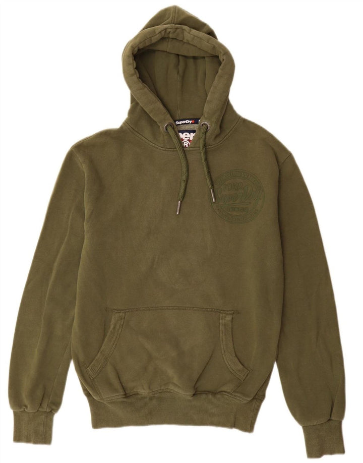 SUPERDRY Herren-Kapuzenpullover mit Grafik, Größe S, Khaki, Baumwolle