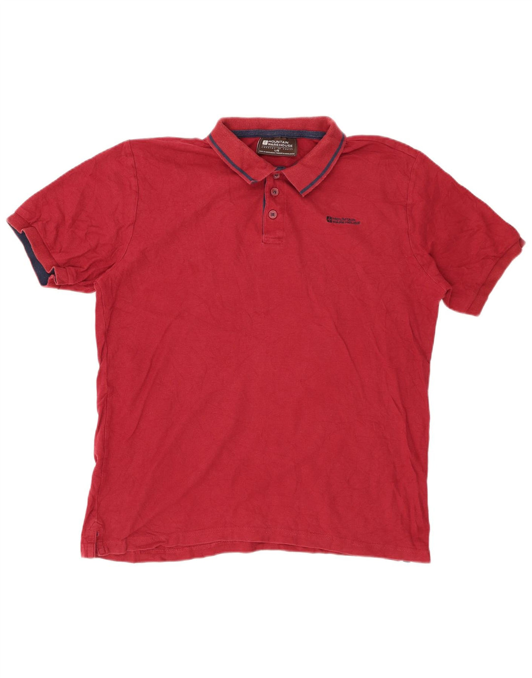MOUNTAIN WAREHOUSE Herren-Poloshirt, große rote Baumwolle