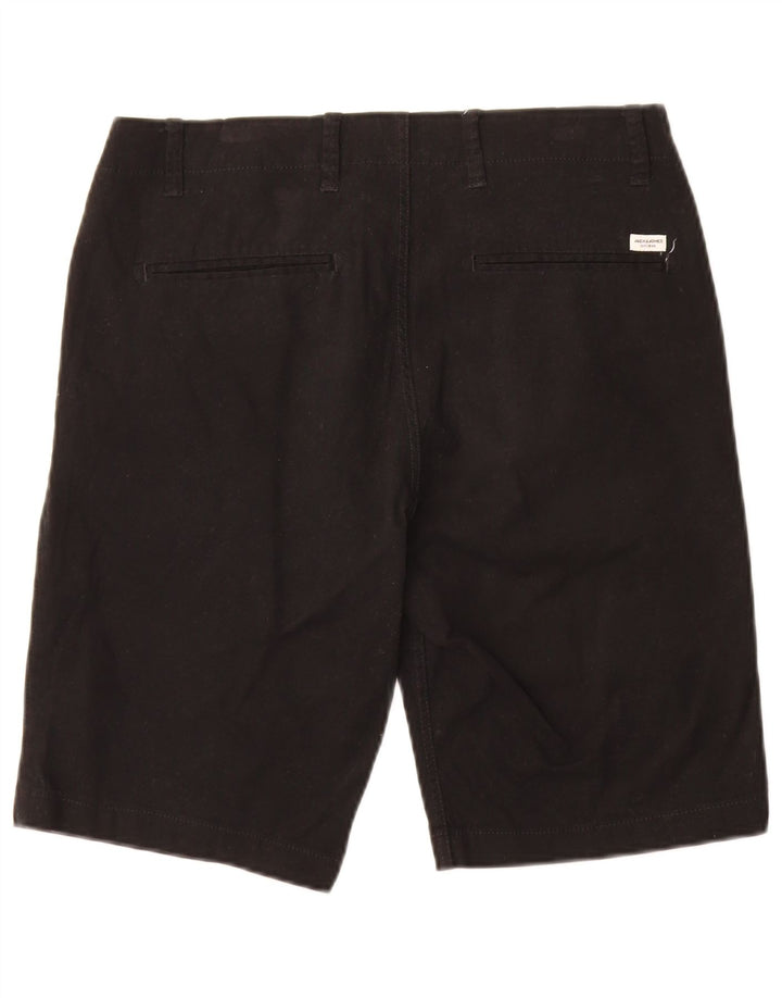 JACK & JONES Herren Chinoshorts Medium W32 Schwarze Baumwolle
