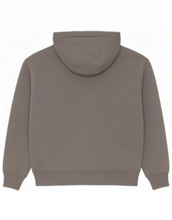 Zara Herren-Kapuzenpullover mit lockerer Passform, mittelgraue Baumwolle