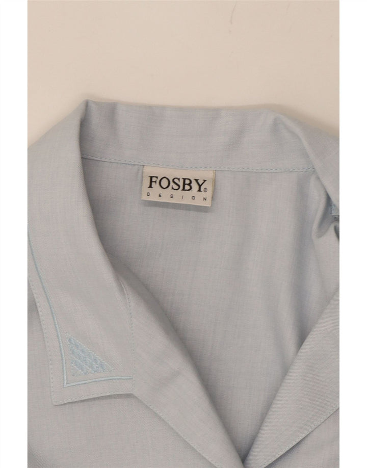VINTAGE Womens Shirt UK 16 Large Blue Polyester Vintage Vintage and Second-Hand Vintage from Messina Hembry 