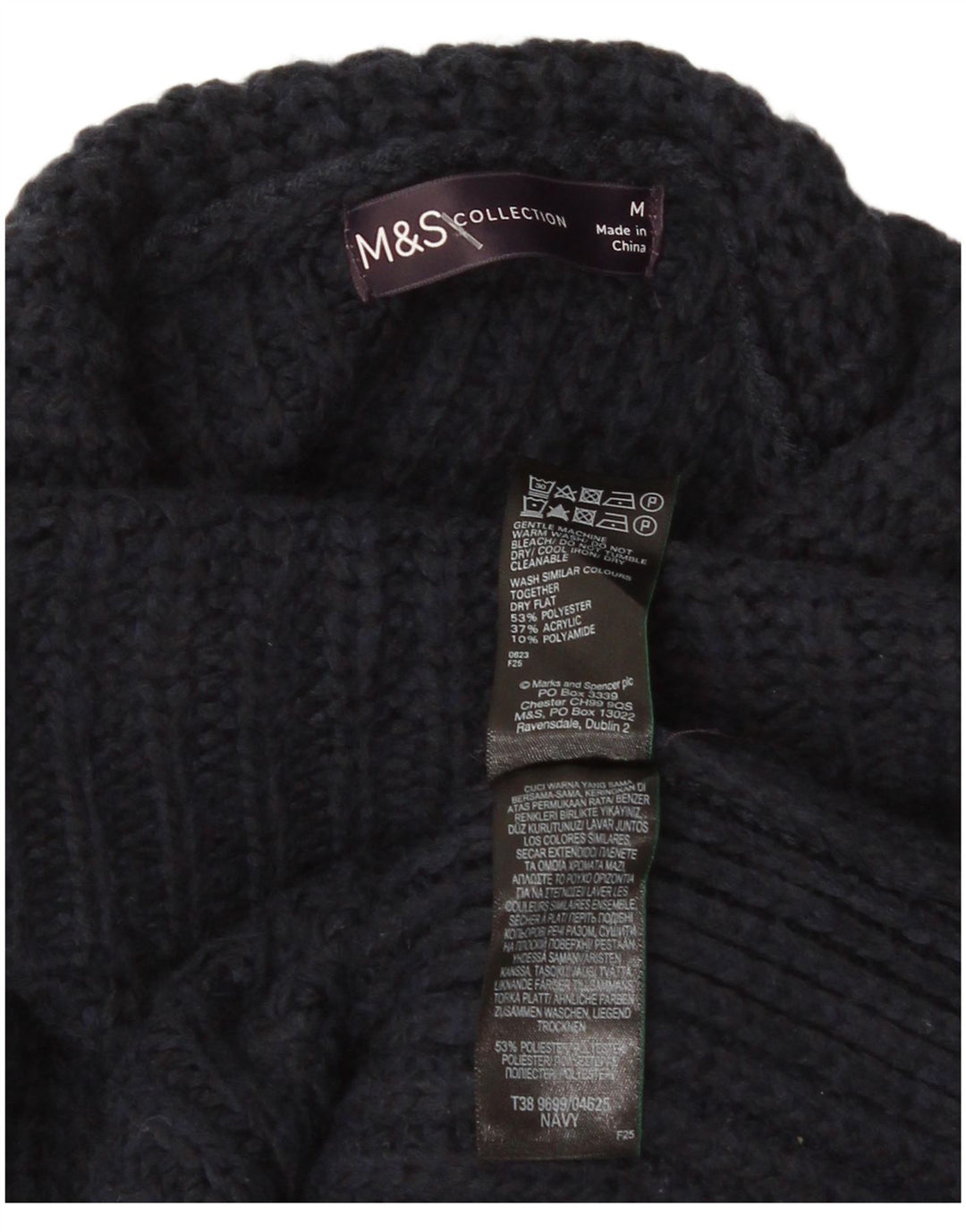 Marks & Spencer Herren Weste Tank Top Medium Marineblau Polyester