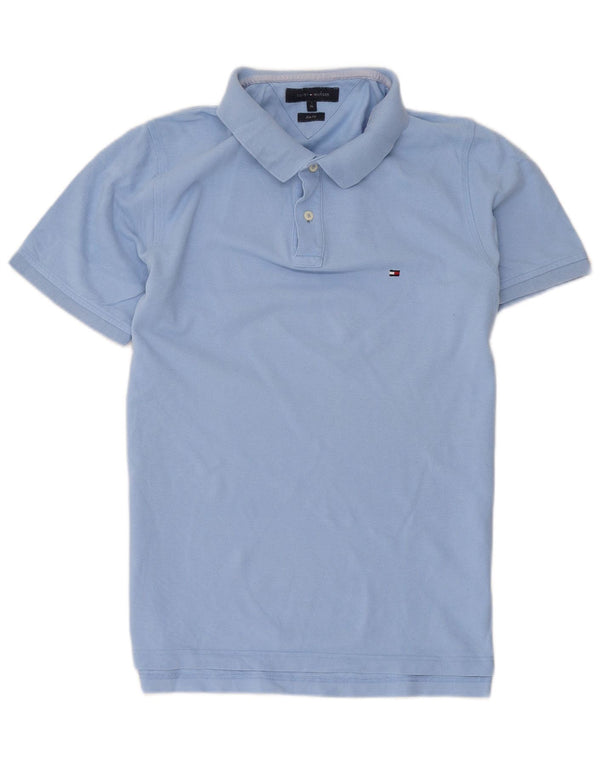 TOMMY HILFIGER Herren Slim Fit Poloshirt XL Blau Baumwolle