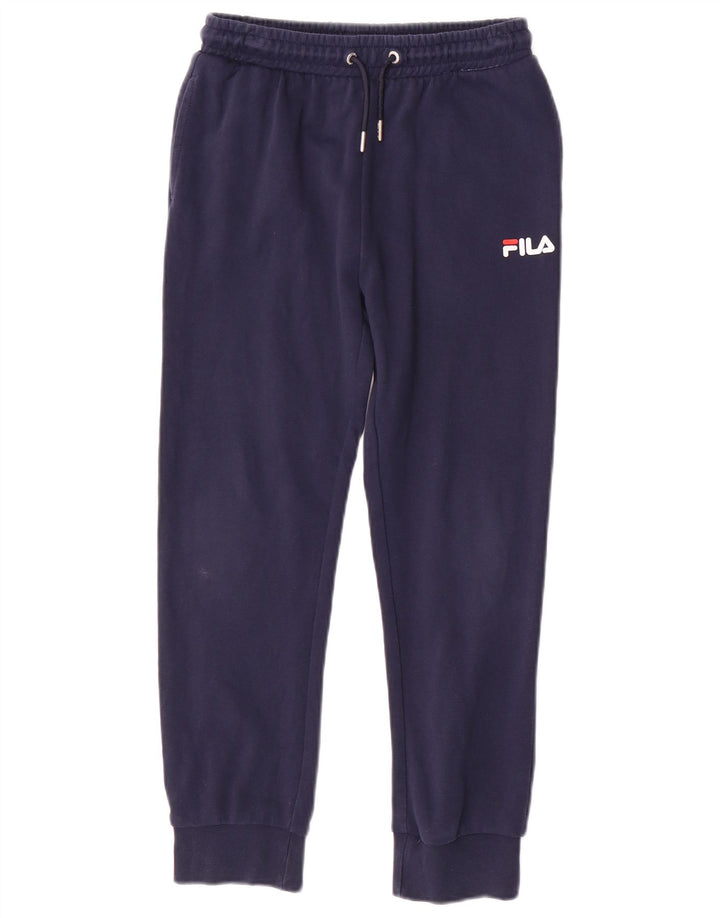 Fila Jungen-Trainingshose, Jogginghose, 9–10 Jahre, marineblaue Baumwolle