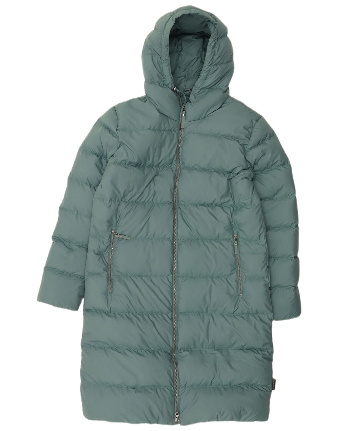 Jack Wolfskin Damen Kapuzen-Übergröße, gepolsterter Mantel, UK 10/12, Mittelgrün