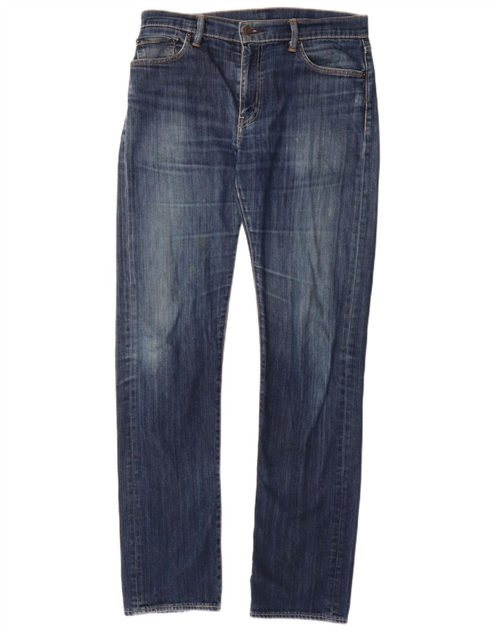 Levi's Herren 504 Straight Jeans W34 L36 Blaue Baumwolle