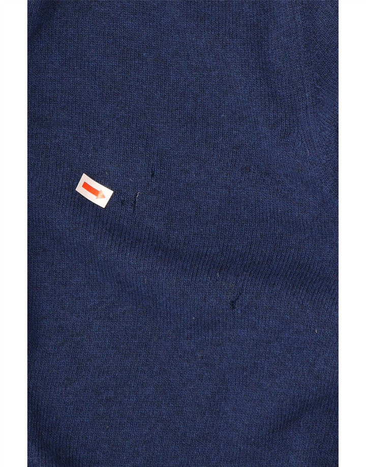Barbour Herren-Pullover mit Rundhalsausschnitt, klein, marineblaue Lammwolle