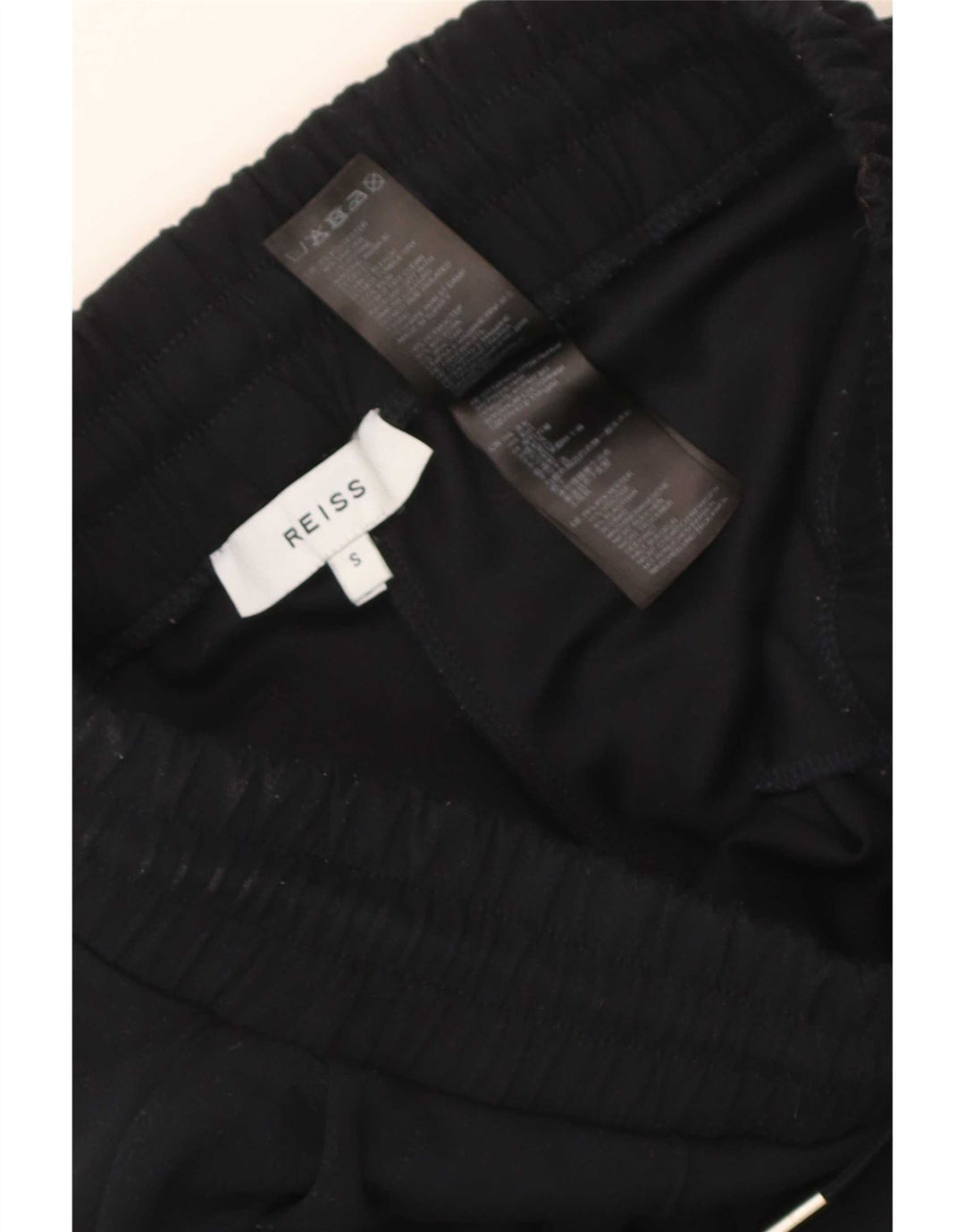 Reiss Damen-Trainingshose mit weitem Bein, UK 10, Größe S, Schwarz, Polyester