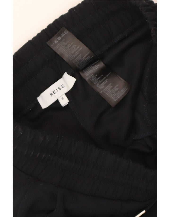Reiss Damen-Trainingshose mit weitem Bein, UK 10, Größe S, Schwarz, Polyester