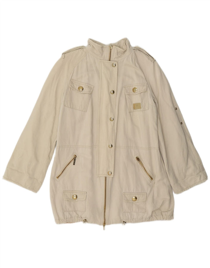 Elisabetta Franchi Damen Militärjacke IT 46 Large Off White