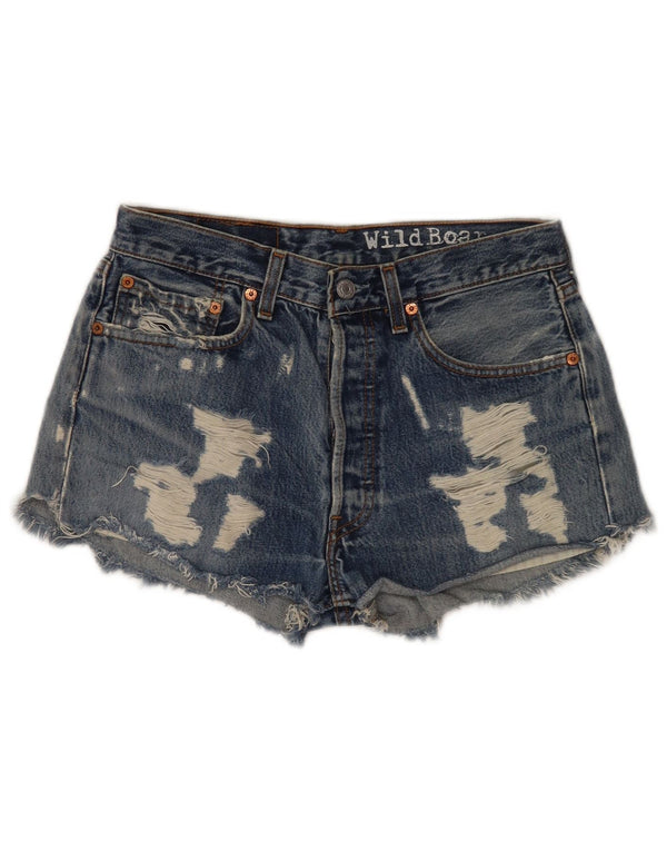 Levi's Damen 501 Distressed Denim Shorts W31 Mittelblau