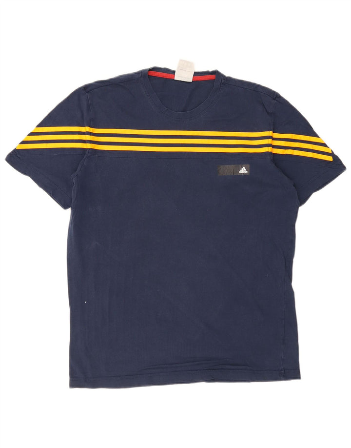 Adidas Herren T-Shirt Top Medium Marineblau Baumwolle