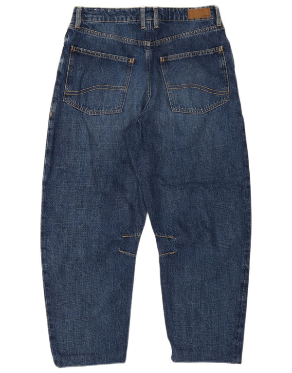 Fat Face Damen-Jeans mit hohem Bund, kurz geschnitten, W30, L24, Marineblau, Baumwolle