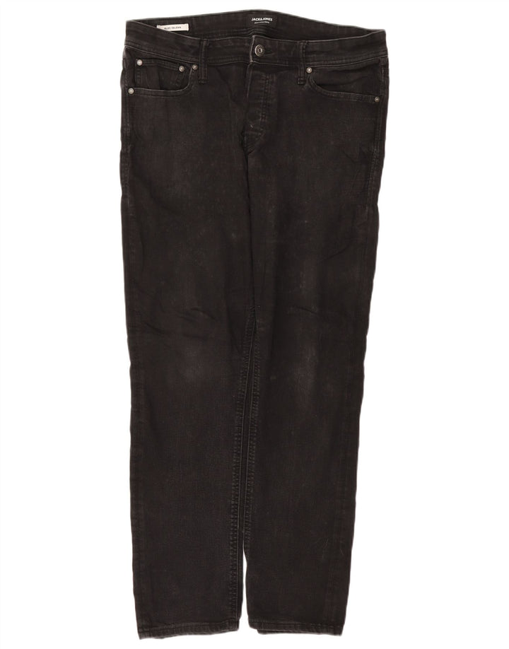 Jack & Jones Herren GLENN Slim Jeans W34 L32 Graue Baumwolle