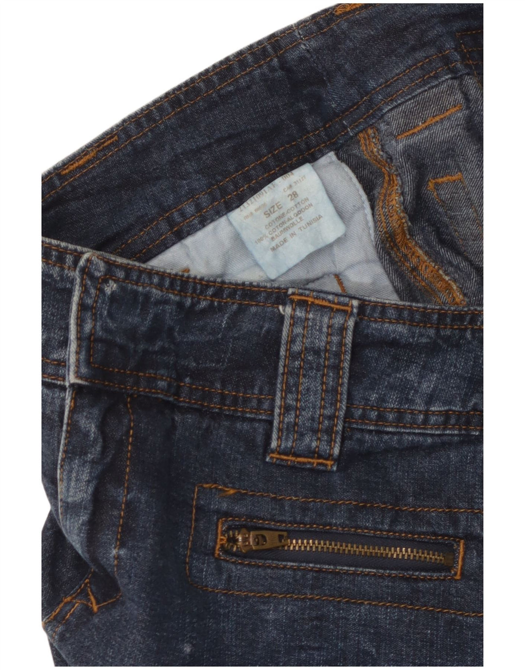 Dkny Damen Jeansrock W28 mittelblaue Baumwolle