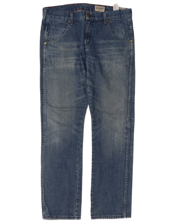 Wrangler Herren Spencer Straight Jeans W34 L32 Blaue Baumwolle